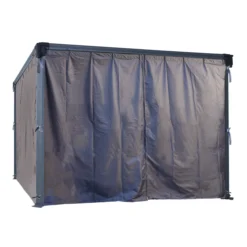 Palram - Canopia 4K Series Grey Polyester (PES) Gazebo Curtain, Pack Of 6 (L)2170mm (W)4010mm -Gardens and Outdoor palram canopia 4k series grey polyester pes gazebo curtain pack of 6 l 2170mm w 4010mm7290108133714 03c