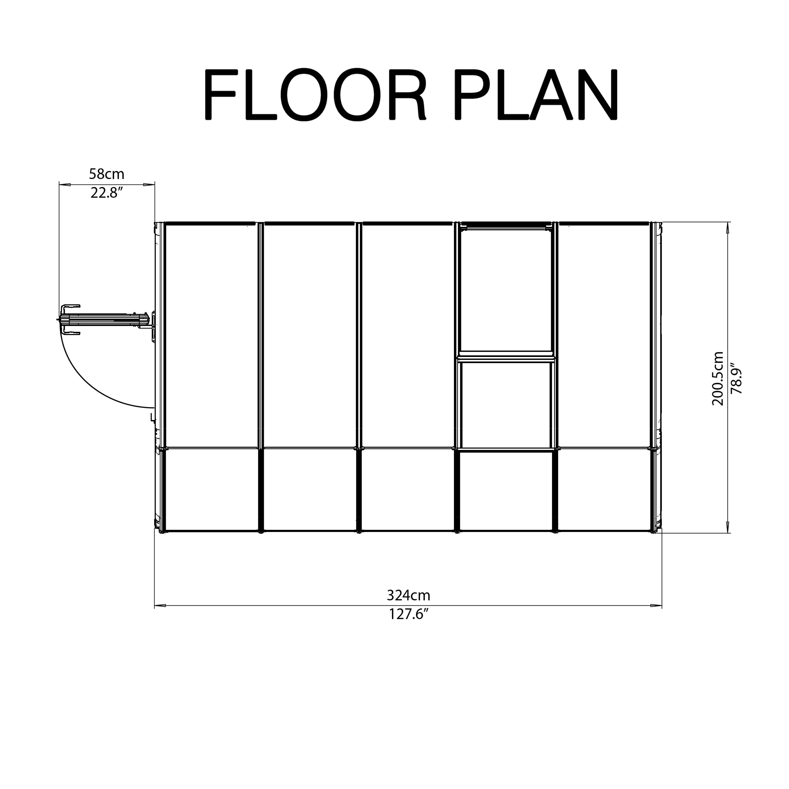 Palram - Canopia 6X10 Barn Plastic Sun Room - Base Not Included 7 Palram - Canopia 6X10 Barn Plastic Sun Room - Base Not Included - Image 5