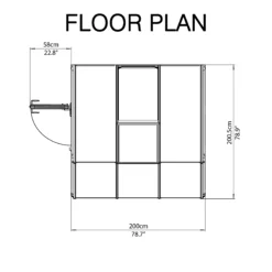 Palram - Canopia 6X6 Barn Plastic Sun Room - Base Not Included -Gardens and Outdoor palram canopia 6x6 barn plastic sun room base not included7290103121495 02t bq