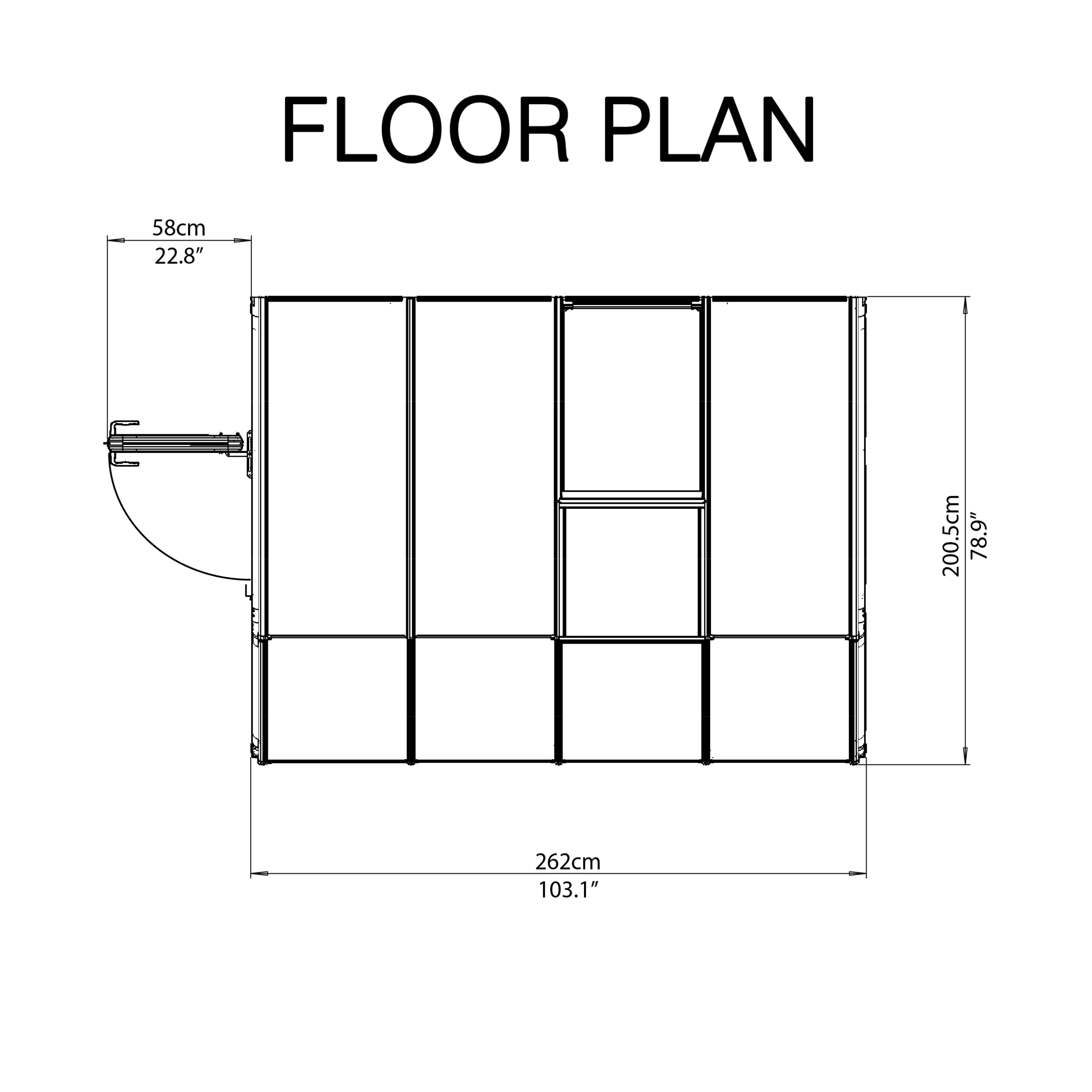 Palram - Canopia 6X8 Barn Plastic Sun Room - Base Not Included 8 Palram - Canopia 6X8 Barn Plastic Sun Room - Base Not Included - Image 6
