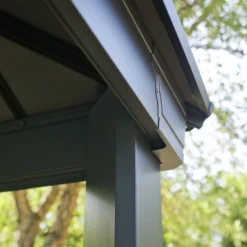 Palram - Canopia Dallas Grey Rectangular Gazebo, (W)4.26m (D)3.64m - Assembly Required -Gardens and Outdoor palram canopia dallas grey rectangular gazebo w 4 26m d 3 64m assembly required7290108601459 04i bq