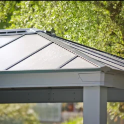 Palram - Canopia Dallas Grey Rectangular Gazebo, (W)6.12m (D)3.64m - Assembly Required -Gardens and Outdoor palram canopia dallas grey rectangular gazebo w 6 12m d 3 64m assembly required7290108601954 07i bq