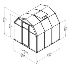 Palram - Canopia Eco Grow Green 6x6 Greenhouse -Gardens and Outdoor palram canopia eco grow green 6x6 greenhouse7290103121228 01t bq