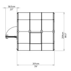 Palram - Canopia Eco Grow Green 6x6 Greenhouse -Gardens and Outdoor palram canopia eco grow green 6x6 greenhouse7290103121228 02t bq