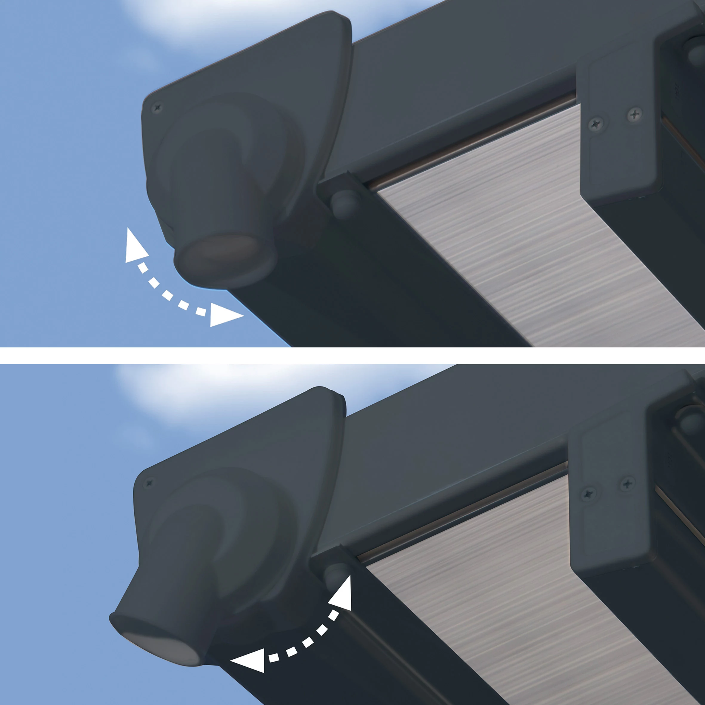 Palram - Canopia Feria Grey Non-retractable Awning, (L)6.06m (H)3.05m (W)3.85m 8 Palram - Canopia Feria Grey Non-retractable Awning, (L)6.06m (H)3.05m (W)3.85m - Image 6