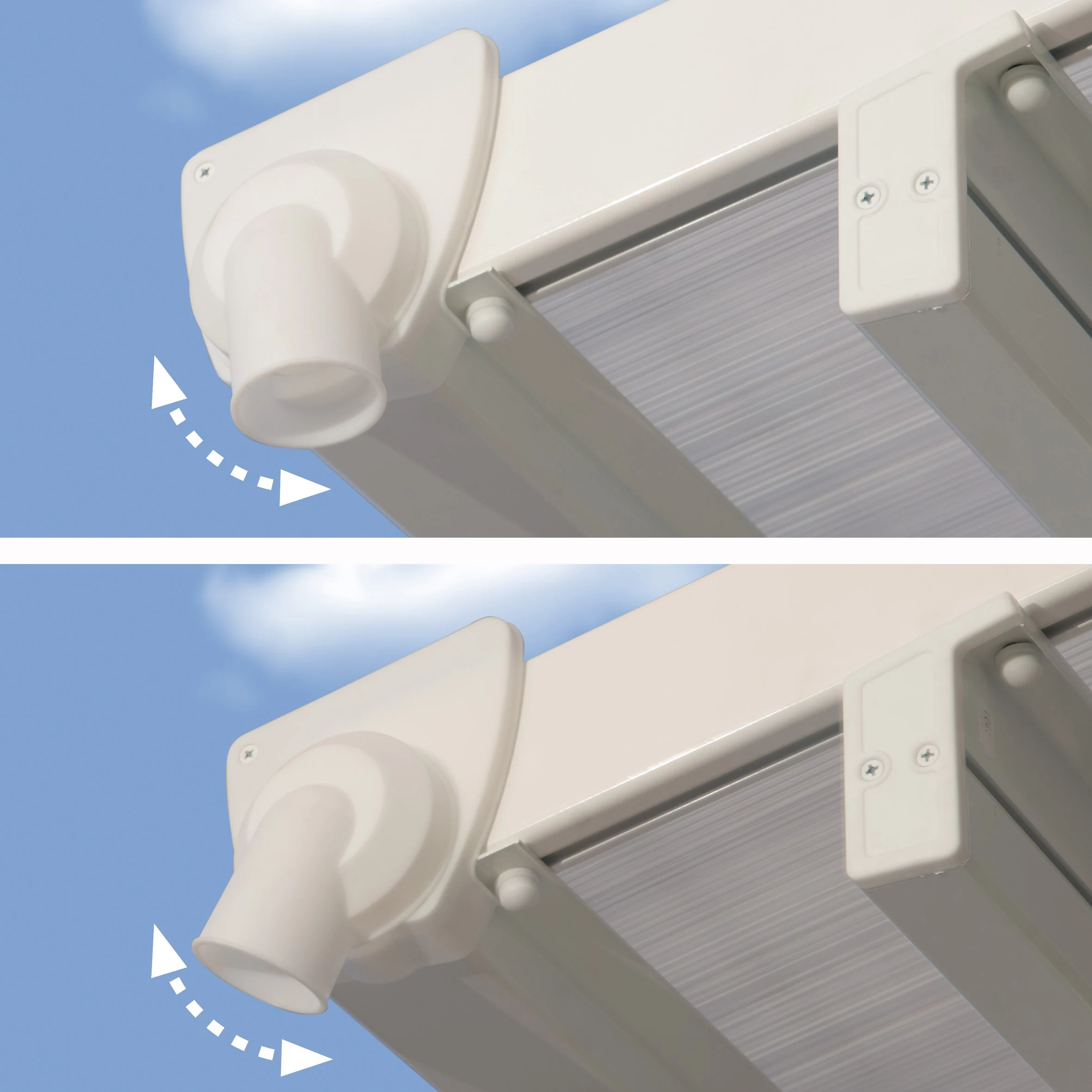 Palram - Canopia Feria White Non-retractable Awning, (L)7.87m (H)3.05m (W)3.85m 7 Palram - Canopia Feria White Non-retractable Awning, (L)7.87m (H)3.05m (W)3.85m - Image 5