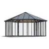 Palram - Canopia Garda Grey Hexagonal Gazebo, (W)5.17m (D)5.95m - Assembly Required