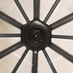 Palram - Canopia Garda Grey Hexagonal Gazebo, (W)5.17m (D)5.95m - Assembly Required -Gardens and Outdoor palram canopia garda grey hexagonal gazebo w 5 17m d 5 95m assembly required7290108137040 08i bq