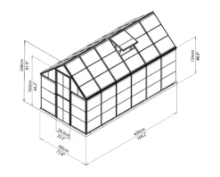 Palram - Canopia Harmony 6x14 Greenhouse -Gardens and Outdoor palram canopia harmony 6x14 greenhouse7290103111205 01t
