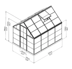 Palram - Canopia Harmony Green 6x8 Greenhouse -Gardens and Outdoor palram canopia harmony green 6x8 greenhouse7290103110604 01t bq