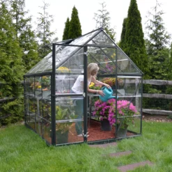 Palram - Canopia Harmony Grey 6X8 Greenhouse -Gardens and Outdoor palram canopia harmony grey 6x8 greenhouse7290108137682 02i BQ
