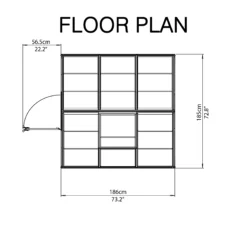Palram - Canopia Harmony Silver 6x6 Greenhouse -Gardens and Outdoor palram canopia harmony silver 6x6 greenhouse7290103110833 02t bq