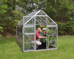 Palram - Canopia Harmony Silver 6x8 Greenhouse -Gardens and Outdoor palram canopia harmony silver 6x8 greenhouse7290103110581 05i