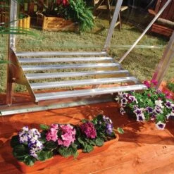 Palram - Canopia Heavy Duty 1 Tier Greenhouse Shelving -Gardens and Outdoor palram canopia heavy duty 1 tier greenhouse shelving7290103111519 03i bq