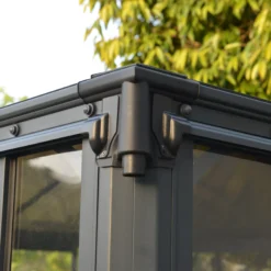Palram - Canopia Ledro Grey Rectangular Gazebo, (W)2.95m (D)2.95m - Assembly Required -Gardens and Outdoor palram canopia ledro grey rectangular gazebo w 2 95m d 2 95m assembly required7290108136524 06i bq