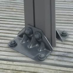 Palram - Canopia Martinique Grey Rectangular Gazebo, (W)4.3m (D)2.96m - Assembly Required -Gardens and Outdoor palram canopia martinique grey rectangular gazebo w 4 3m d 2 96m assembly required7290108130249 06i bq