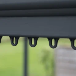 Palram - Canopia Martinique Grey Rectangular Gazebo, (W)4.3m (D)2.96m - Assembly Required -Gardens and Outdoor palram canopia martinique grey rectangular gazebo w 4 3m d 2 96m assembly required7290108130249 09i bq