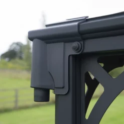 Palram - Canopia Martinique Grey Rectangular Gazebo, (W)4.93m (D)3.59m - Assembly Required -Gardens and Outdoor palram canopia martinique grey rectangular gazebo w 4 93m d 3 59m assembly required7290108136234 09i bq