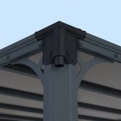 Palram - Canopia Milano Grey Rectangular Gazebo, (W)4.26m (D)3.09m - Assembly Required -Gardens and Outdoor palram canopia milano grey rectangular gazebo w 4 26m d 3 09m assembly required7290108136241 07i bq