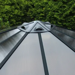 Palram - Canopia Monaco Grey Hexagonal Gazebo, (W)4.5m (D)3.9m - Assembly Required -Gardens and Outdoor palram canopia monaco grey hexagonal gazebo w 4 5m d 3 9m assembly required7290108130232 03i bq