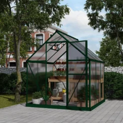 Palram - Canopia Mythos Green 6X6 Greenhouse -Gardens and Outdoor palram canopia mythos green 6x6 greenhouse7290103110949 02i BQ