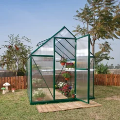 Palram - Canopia Mythos Green 6X8 Greenhouse 14 Palram - Canopia Mythos Green 6X8 Greenhouse -Gardens and Outdoor palram canopia mythos green 6x8 greenhouse7290103110611 02i BQ