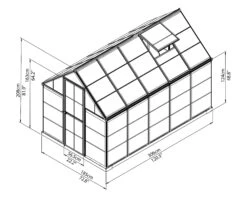 Palram - Canopia Mythos Silver 6x10 Greenhouse 9 Palram - Canopia Mythos Silver 6x10 Greenhouse -Gardens and Outdoor palram canopia mythos silver 6x10 greenhouse7290103110925 01t bq