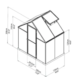 Palram - Canopia Mythos Silver 6x4 Greenhouse -Gardens and Outdoor palram canopia mythos silver 6x4 greenhouse7290103110901 21t bq