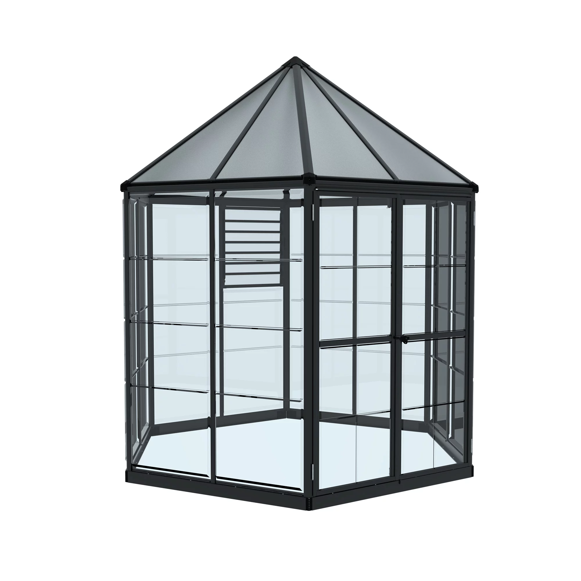 Palram - Canopia Oasis™ Grey 8x6 Greenhouse 10 Palram - Canopia Oasis™ Grey 8x6 Greenhouse - Image 8