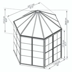 Palram - Canopia Oasis™ Grey 8x6 Greenhouse 20 Palram - Canopia Oasis™ Grey 8x6 Greenhouse -Gardens and Outdoor palram canopia oasis grey 8x6 greenhouse7290108133837 01t bq