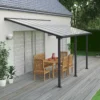 Palram - Canopia Olympia Grey Non-retractable Awning, (L)4.25m (H)3.05m (W)2.95m -Gardens and Outdoor palram canopia olympia grey non retractable awning l 4 25m h 3 05m w 2 95m7290108133981 01i bq