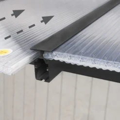 Palram - Canopia Olympia Grey Non-retractable Awning, (L)5.46m (H)3.05m (W)2.95m -Gardens and Outdoor palram canopia olympia grey non retractable awning l 5 46m h 3 05m w 2 95m7290108134001 07i bq