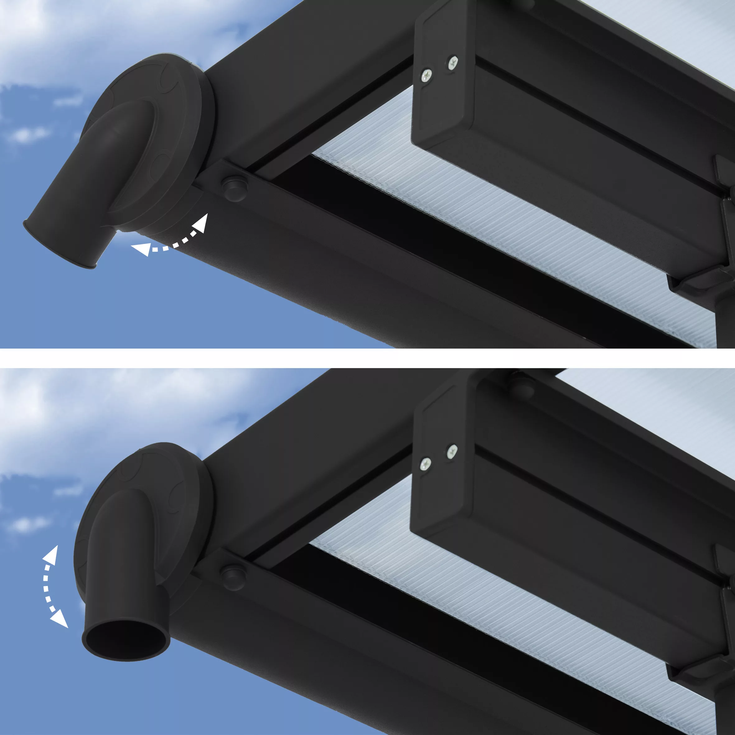 Palram - Canopia Olympia Grey Non-retractable Awning, (L)8.6m (H)3.05m (W)2.95m 8 Palram - Canopia Olympia Grey Non-retractable Awning, (L)8.6m (H)3.05m (W)2.95m - Image 6