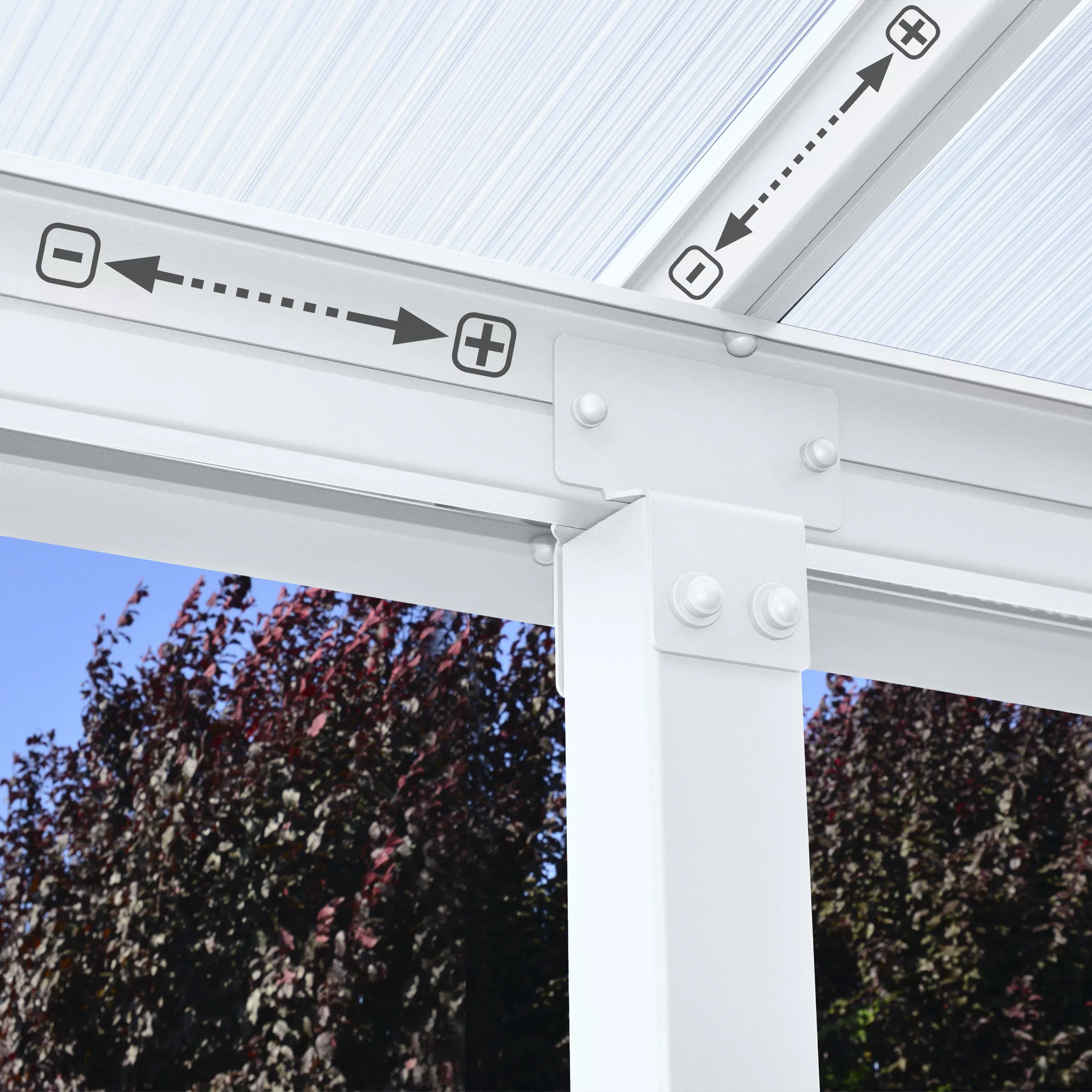 Palram - Canopia Olympia White Non-retractable Awning, (L)5.46m (H)3.05m (W)2.95m 8 Palram - Canopia Olympia White Non-retractable Awning, (L)5.46m (H)3.05m (W)2.95m - Image 6