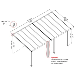 Palram - Canopia Olympia White Non-retractable Awning, (L)6.19m (H)3.05m (W)2.95m 18 Palram - Canopia Olympia White Non-retractable Awning, (L)6.19m (H)3.05m (W)2.95m -Gardens and Outdoor palram canopia olympia white non retractable awning l 6 19m h 3 05m w 2 95m7290108134308 01t bq