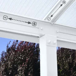 Palram - Canopia Olympia White Non-retractable Awning, (L)7.39m (H)3.05m (W)2.95m 14 Palram - Canopia Olympia White Non-retractable Awning, (L)7.39m (H)3.05m (W)2.95m -Gardens and Outdoor palram canopia olympia white non retractable awning l 7 39m h 3 05m w 2 95m7290108134322 02i bq