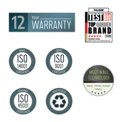 Palram - Canopia Rubicon 6x10 Apex Dark Grey Plastic Shed With Floor -Gardens and Outdoor palram canopia rubicon 6x10 apex dark grey plastic shed with floor7290108603415 03t BQ