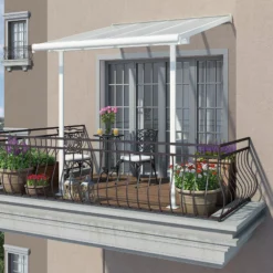 Palram - Canopia Sierra White Non-retractable Awning, (L)2.25m (H)3m (W)2.25m 18 Palram - Canopia Sierra White Non-retractable Awning, (L)2.25m (H)3m (W)2.25m -Gardens and Outdoor palram canopia sierra white non retractable awning l 2 25m h 3m w 2 25m7290108131314 03i bq