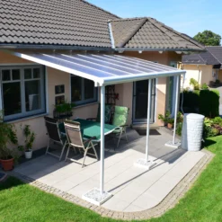 Palram - Canopia Sierra White Non-retractable Awning, (L)4.34m (H)3.05m (W)2.99m -Gardens and Outdoor palram canopia sierra white non retractable awning l 4 34m h 3 05m w 2 99m7290108130287 02i bq