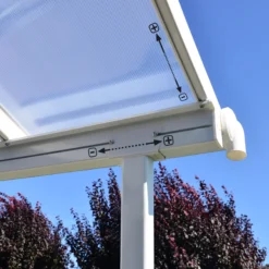 Palram - Canopia Sierra White Non-retractable Awning, (L)4.34m (H)3.05m (W)2.99m -Gardens and Outdoor palram canopia sierra white non retractable awning l 4 34m h 3 05m w 2 99m7290108130287 06i bq