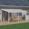 Palram - Canopia Sierra White Non-retractable Awning, (L)6.19m (H)3.05m (W)2.99m -Gardens and Outdoor palram canopia sierra white non retractable awning l 6 19m h 3 05m w 2 99m7290108130546 01i bq