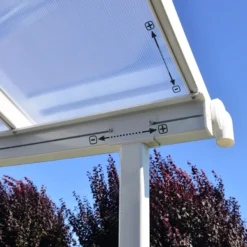 Palram - Canopia Sierra White Non-retractable Awning, (L)8.6m (H)3.05m (W)2.95m -Gardens and Outdoor palram canopia sierra white non retractable awning l 8 6m h 3 05m w 2 95m7290108130560 05i bq