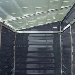 Palram - Canopia Skylight 4x6 Pent Dark Grey Plastic Shed With Floor -Gardens and Outdoor palram canopia skylight 4x6 pent dark grey plastic shed with floor7290108132717 06i BQ