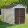 Palram - Canopia Skylight 6x10 Apex Tan Plastic Shed With Floor -Gardens and Outdoor palram canopia skylight 6x10 apex tan plastic shed with floor7290108131154 01i BQ