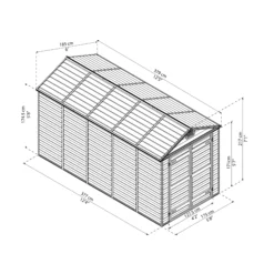 Palram - Canopia Skylight 6x12 Apex Dark Grey Plastic Shed With Floor -Gardens and Outdoor palram canopia skylight 6x12 apex dark grey plastic shed with floor7290103123697 01t BQ