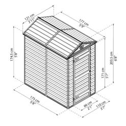 Palram - Canopia Skylight 6x4 Apex Dark Grey Plastic Shed With Floor 13 Palram - Canopia Skylight 6x4 Apex Dark Grey Plastic Shed With Floor -Gardens and Outdoor palram canopia skylight 6x4 apex dark grey plastic shed with floor7290103121808 01t BQ