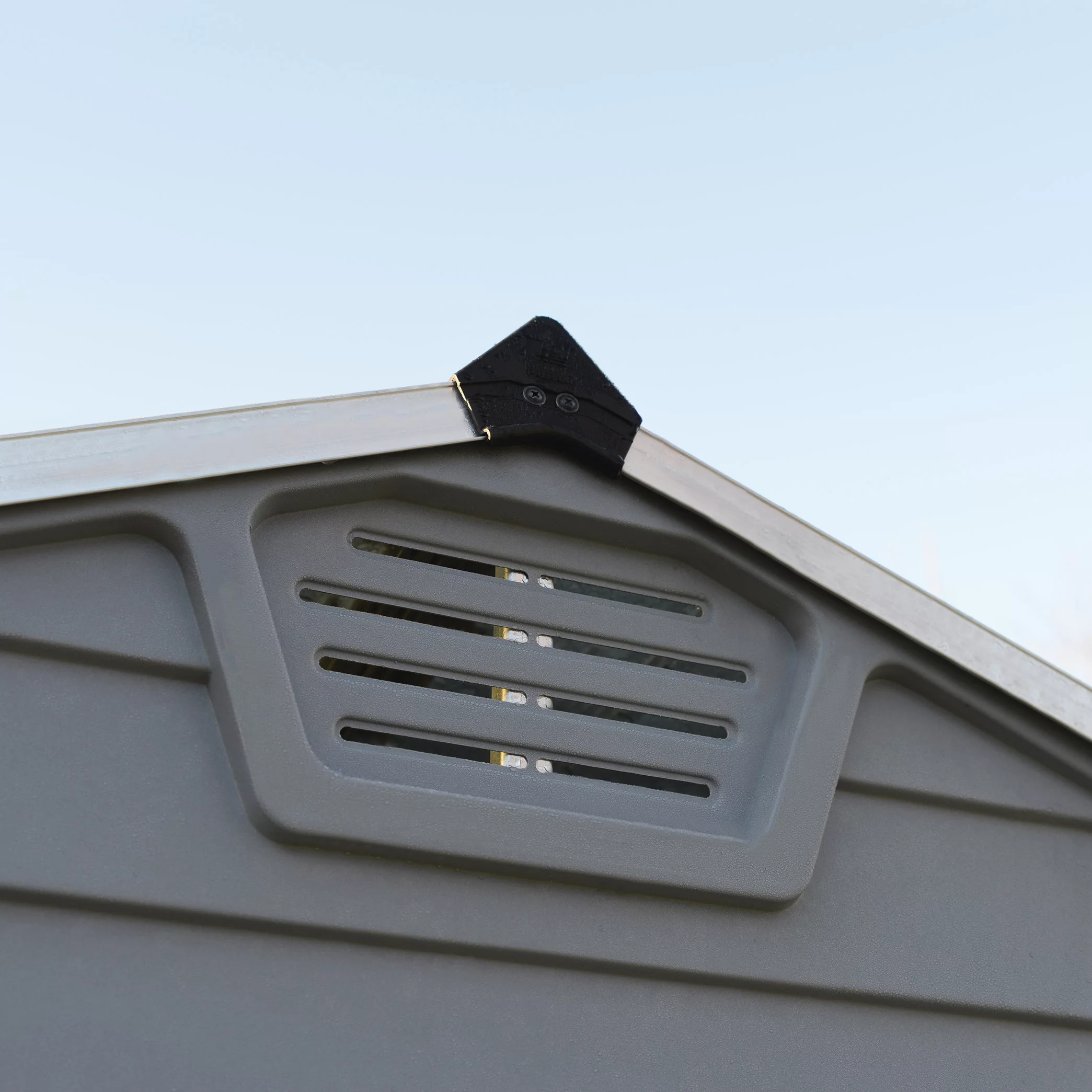 Palram - Canopia Skylight 6x4 Apex Dark Grey Plastic Shed With Floor 4 Palram - Canopia Skylight 6x4 Apex Dark Grey Plastic Shed With Floor - Image 2