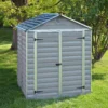 Palram - Canopia Skylight 6x5 Apex Dark Grey Plastic Shed With Floor -Gardens and Outdoor palram canopia skylight 6x5 apex dark grey plastic shed with floor7290103123482 01i BQ