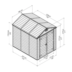Palram - Canopia Skylight 8x6 Ft Apex Dark Grey 2 Door Shed With Floor 11 Palram - Canopia Skylight 8x6 Ft Apex Dark Grey 2 Door Shed With Floor -Gardens and Outdoor palram canopia skylight 8x6 ft apex dark grey 2 door shed with floor7290103121785 01t BQ
