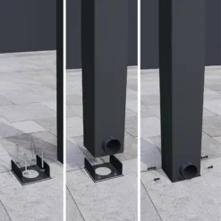 Palram - Canopia Stockholm Grey Non-retractable Awning, (L)3.7m (H)3.24m (W)3.41m -Gardens and Outdoor palram canopia stockholm grey non retractable awning l 3 7m h 3 24m w 3 41m7290108602517 04i bq